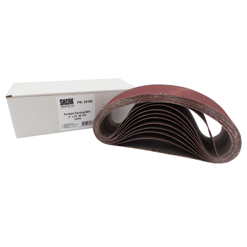 10 PK | Portable Sanding Belt 3" x 24" 50 Grit, X Weight - Image 3