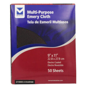 50 PK | Emery Cloth Sheet - 9" x 11" - Coarse Grit