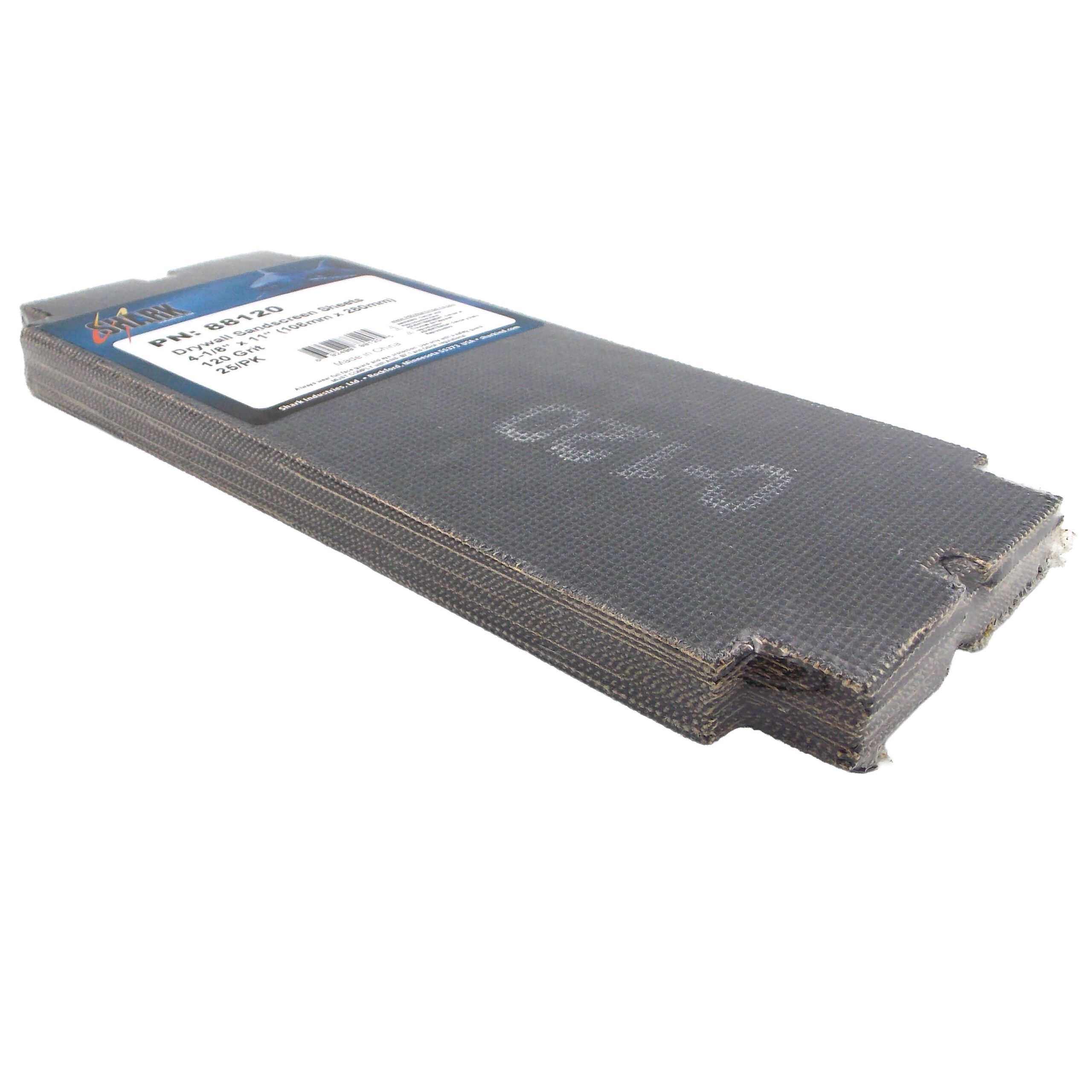 25 PK | Drywall Sandscreen Sheets - 4-1/8" x 11" - 120 Grit - Image 2